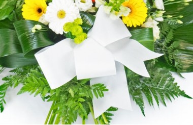 vue sur le noeud de la gerbe de fleurs