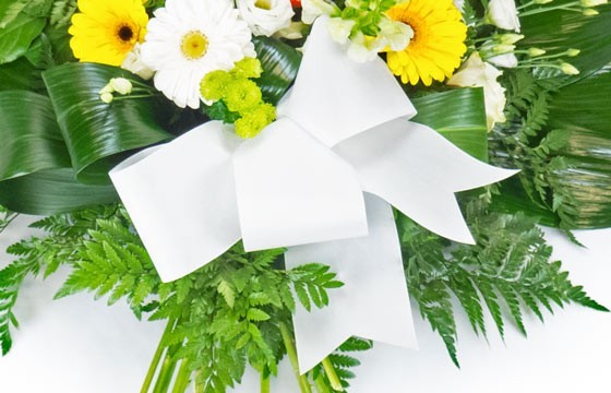 vue sur le noeud de la gerbe de fleurs