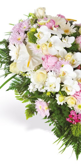 mosaïque : vue sur la moitié du coeur de deuil