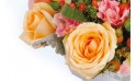 zoom sur une magnifique roses de couleur orange-miel