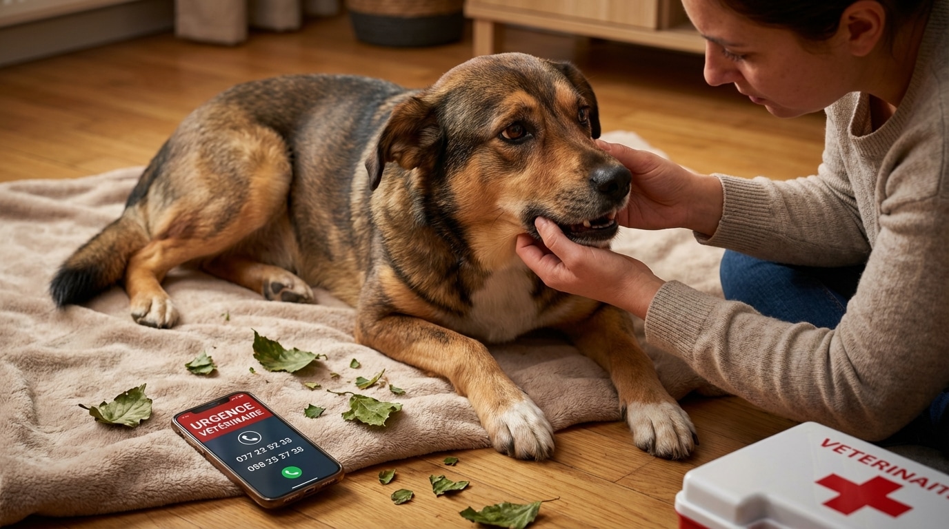 Chien symptômes intoxication plantes vétérinaire urgence
