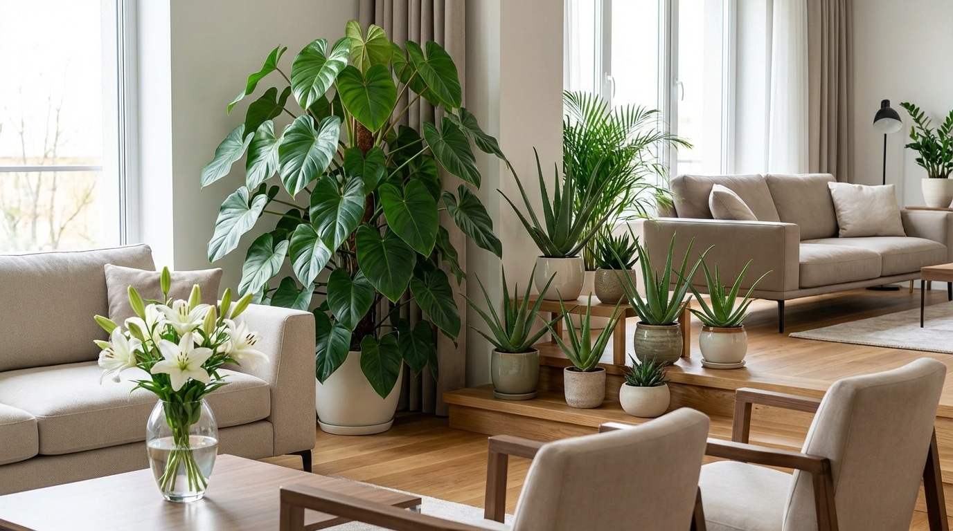 Plantes intérieur toxiques chiens philodendron aloe