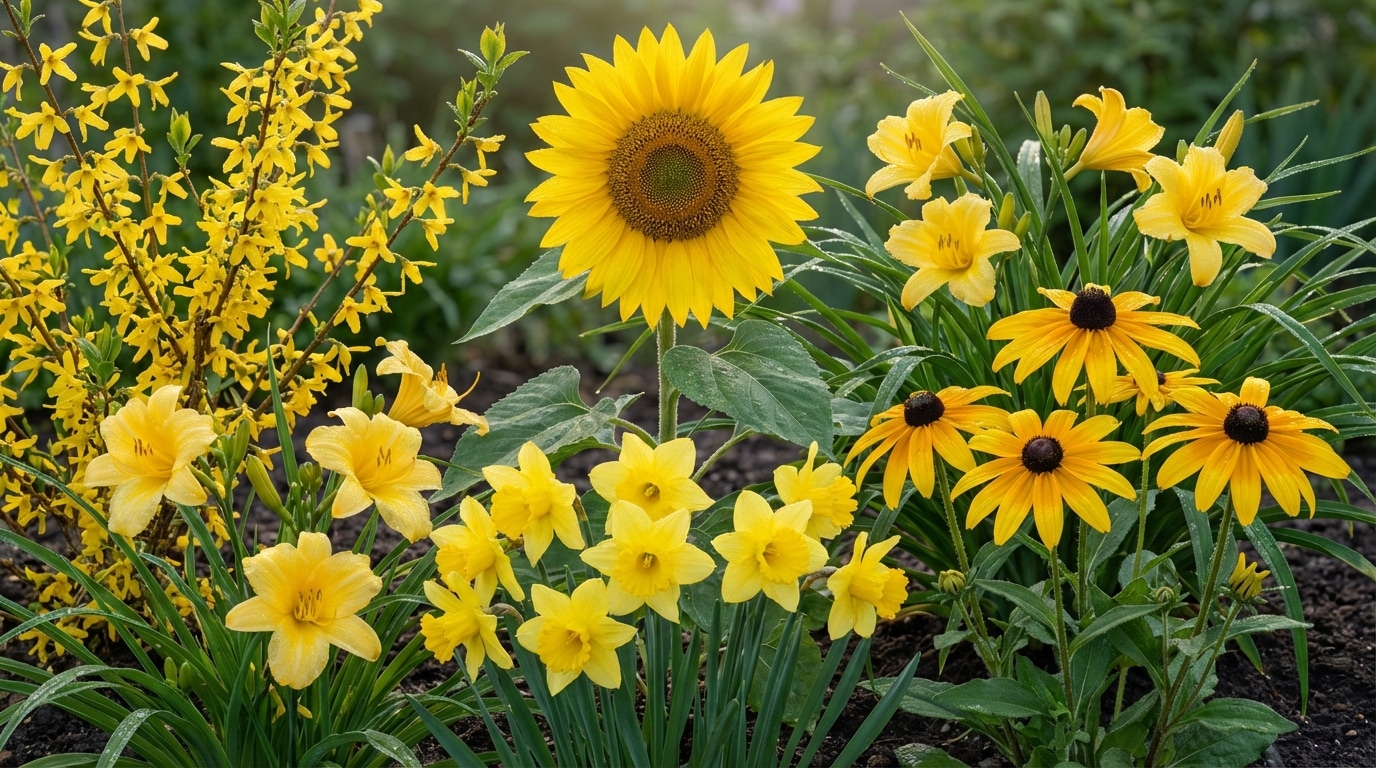 5 plus belles fleurs jaunes variétés jardin
