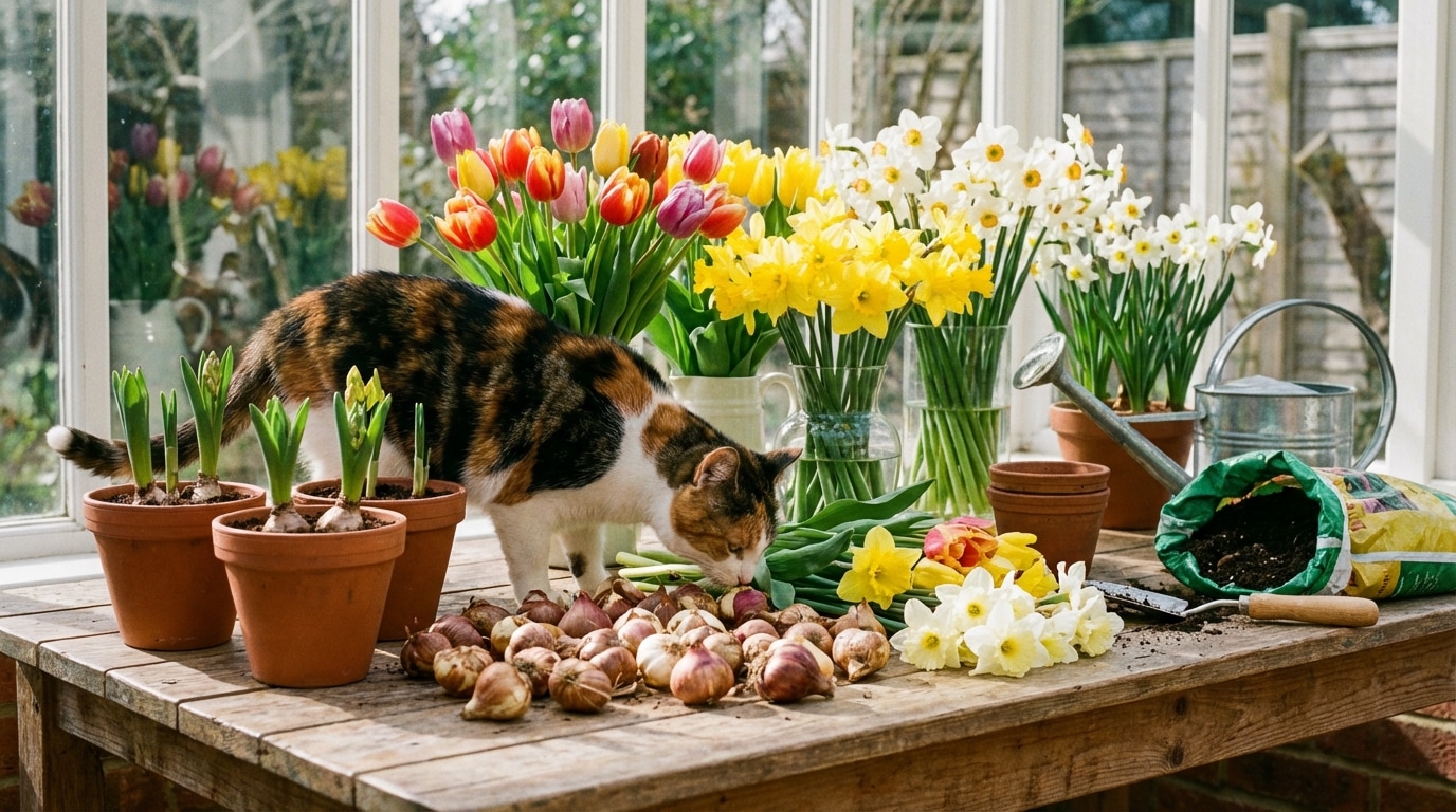 Tulipes narcisses jonquilles toxiques chat bulbes