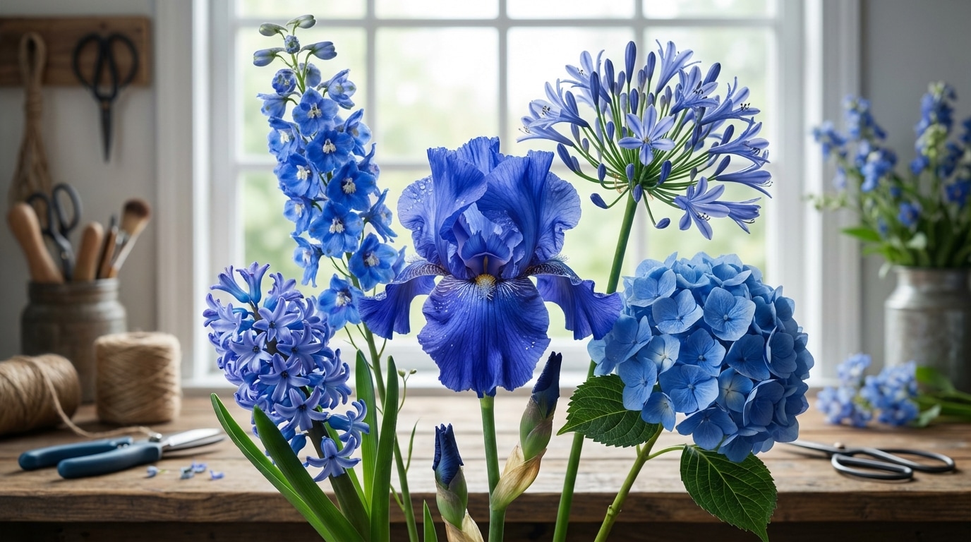 Cinq plus belles fleurs bleues sélection artisans