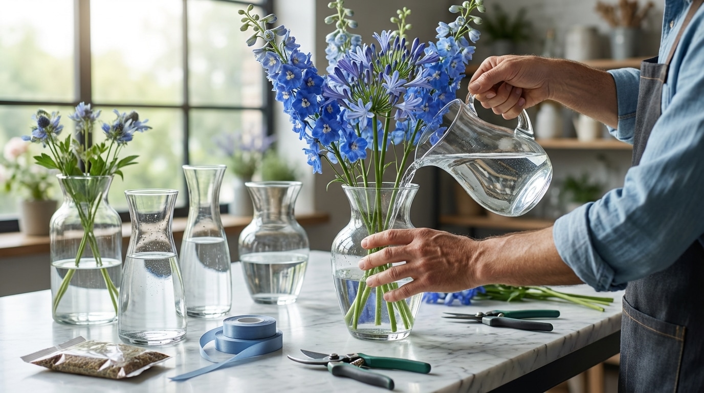 Conseils entretien fleurs bleues arrosage experts