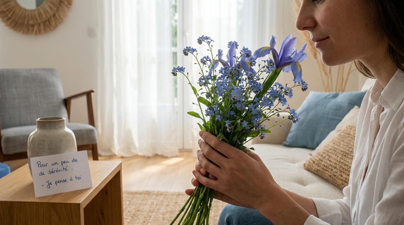 Symbolique fleurs bleues sérénité émotions quotidiennes