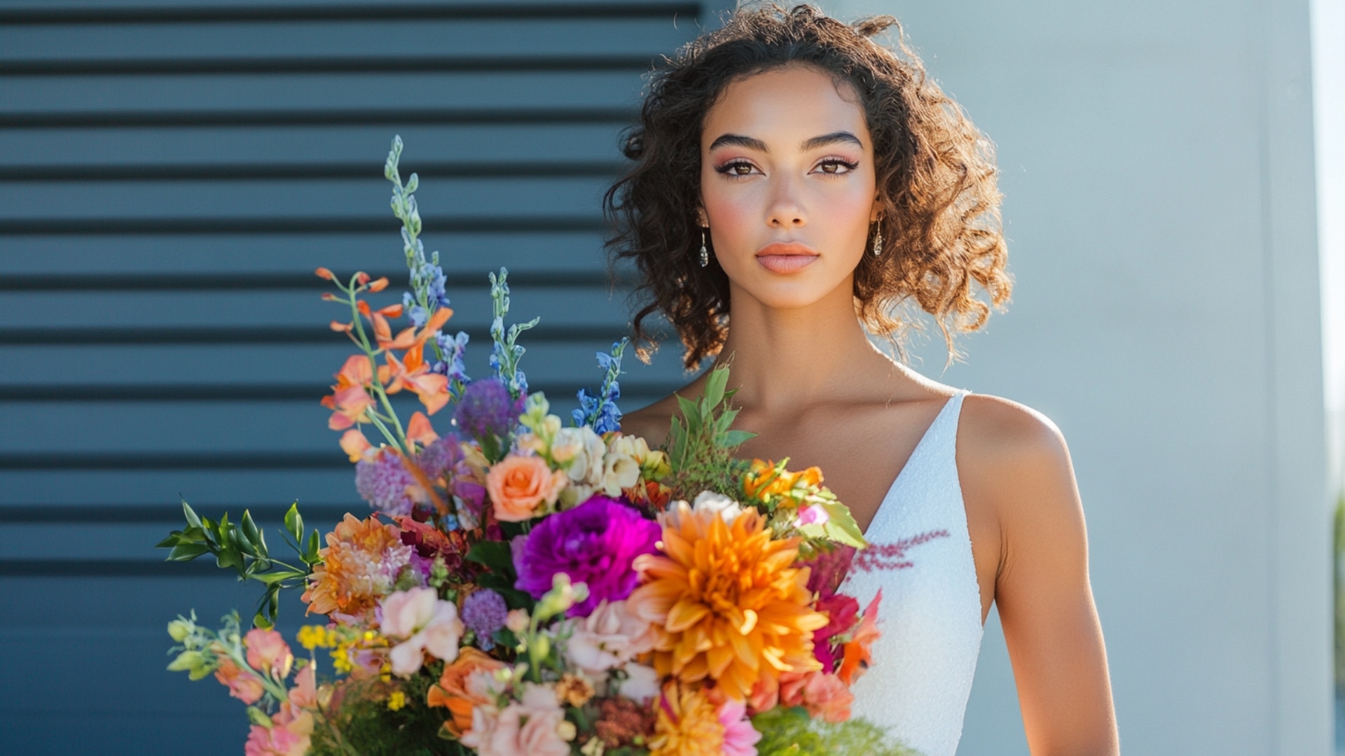 Bouquet de mariage moderne choisi par la mariée