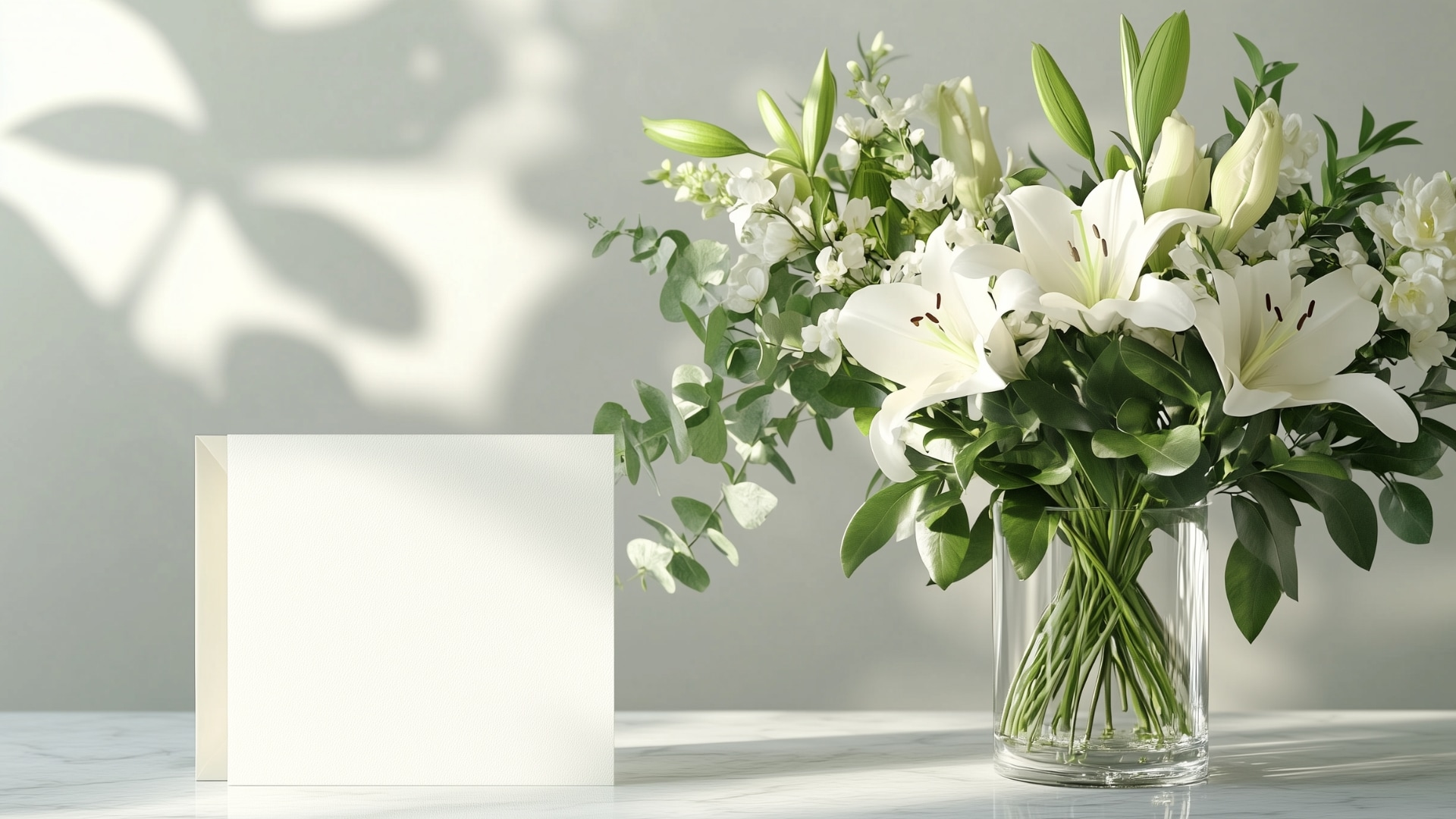 choisir une belle carte et une composition florale délicate