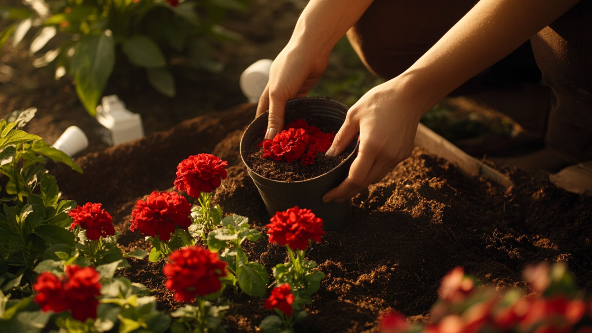 Symbolique fleurs rouges passion